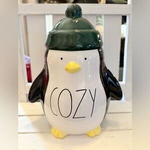 Rae Dunn Penguin with Green Hat